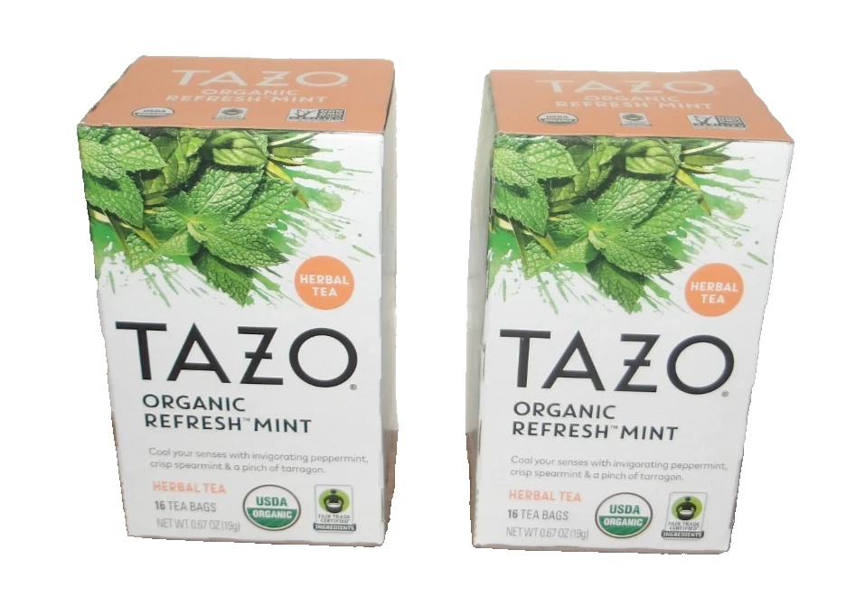 Tazo Two Packs Of 16 Each Organic Refresh Mint Herbal Tea - Image 1 of 1