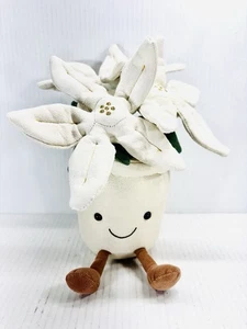 Jellycat Amuseable White Poinsettia Retired RARE! Plush - Picture 1 of 6