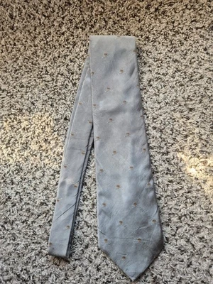 VTG Ralph Lauren Logo Purple Label Men’s Silk Platinum/Grey Tie Rare Look Tie. - Image 1 of 4