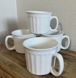NEW Royal Norfolk White Jumbo 20 oz Ribbed Soup Coffee Tea Mug Handled Bowl - Picture 1 of 9
