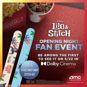 Disney Lilo & Stitch Movie AMC Snap Bracelet Opening Night Fan Event Exclusive - Picture 1 of 6