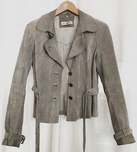 Oakwood giacca di pelle giubbino donna taglia M - L/40 - 42 grigio morbido scamosciato - Foto 1 di 7