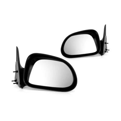 Par de espejos retrovisores manuales texturizados negros para Dodge Dakota/Durango 1999-2002 Foto 1 de 4