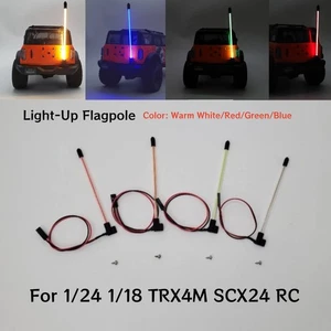 Light-Up Flagpole for 1/18 TRX4M and 1/24 SCX24 RC Crawlers Parts 4 Colors - Picture 1 of 17