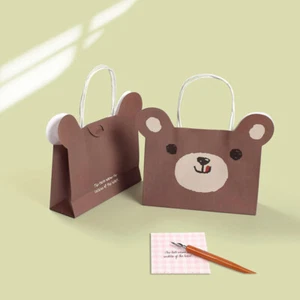 Safari Party Gift Bags Cute Cartoon Jungle Animal Gift Paper Bags Candy Bags Pe - Picture 1 of 16