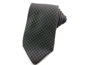 Vintage Yves Saint Laurent Necktie Mens Gray Paisley 100%-Silk YSL USA 57"x3.75" - Picture 1 of 7