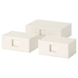 IKEA BYGGLEK LEGO Set 3 Scatole con Coperchio 703.721.86 MIBS - Foto 1 di 4