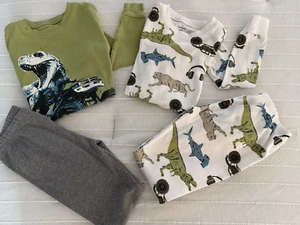4Pc Little Boys Size 7 CARTER'S Dino Snug Fit Long Sleeve Tops & Long Bottoms - Picture 1 of 17
