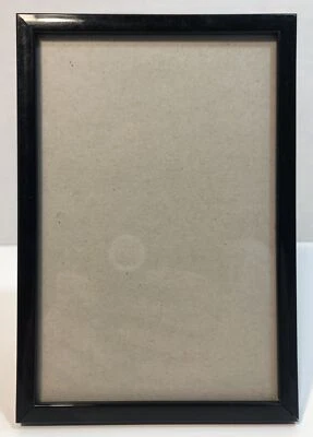 4x6 Black Plastic Picture Frame – Modern Sleek Design for Home & Office Decor - Image 1 of 4