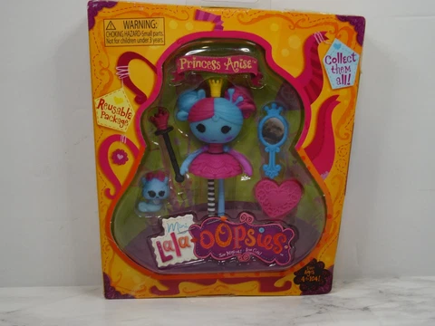 Lalaloopsy Mini Lala-oopsies Princess Anise 3" Doll Figure Wand Cat Mirror NEW Cover