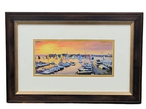 Richard Harryman Annapolis Aglow Sunset Boot Druck professionell mattiert gerahmt - Bild 1 von 6