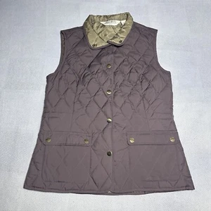 Eddie Bauer Purple Goose Down Fill Quilted Snap Jacket Vest Women’s Size XS - Picture 1 of 9
