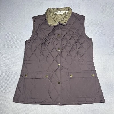 Eddie Bauer Purple Goose Down Fill Quilted Snap Jacket Vest Women’s Size XS - Image 1 of 4