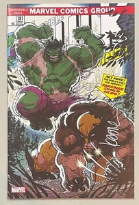 Incredible Hulk #181 facsímil minorista comercio Kaare Andrews certificado de autenticidad firmado casi nuevo - Imagen 1 de 3