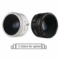 Yongnuo YN 50mm F1.8 II Prime Lens Auto Focus AF/MF for Canon EF - White / Black