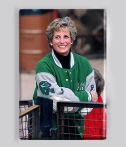 PRINCESS DIANA / PHILADELPHIA EAGLES JACKET - 2" x 3" POSTER MAGNET (nfl retro) - Picture 1 of 2