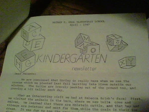 1967 David Lilly informe de jardín de infantes escrito a mano Nathan T. Hall School N.Y. wb3 - Imagen 1 de 6