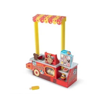 Melissa & Doug Snack e Popcorn in legno gioco finto bancone cibo 33pz - Foto 1 di 8