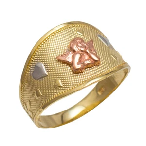 Gold Angel Hearts Ring - Picture 1 of 2