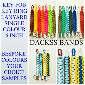 550 PARACORD keyring keychain lanyard pick 1 or create your own up to 3 colours - Picture 1 of 12