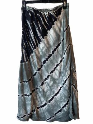 NWT Young Fabulous Broke Tie Dye Blue Womens Size Small Lightweight Midi Skirt - Image 1 of 4