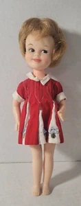 Penny Brite 8" Doll in Red and White Original Dress Vintage 1960s - Picture 1 of 4