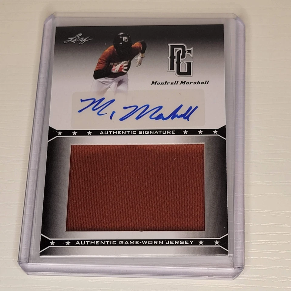 Montrell Marshall 2013 Perfect Game Baseball #JA-MM1 Autograph Patch card - Image 1 of 2