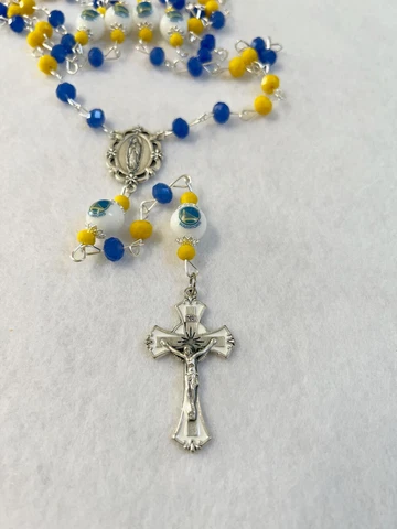 GOLDEN STATE WARRIORS ROSARY BASKETBALL BEADED NECKLACE COLLECTOR ORNAMENT NBA Cover