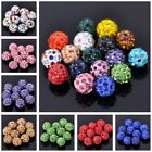 20pcs 10mm Round Rhinestones Clay Disco Ball Loose Beads For Jewelry Making