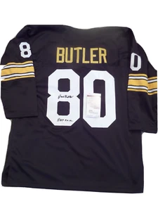 Jack Butler signed black Pro Style jersey, JSA, HOF 2012 - Picture 1 of 2