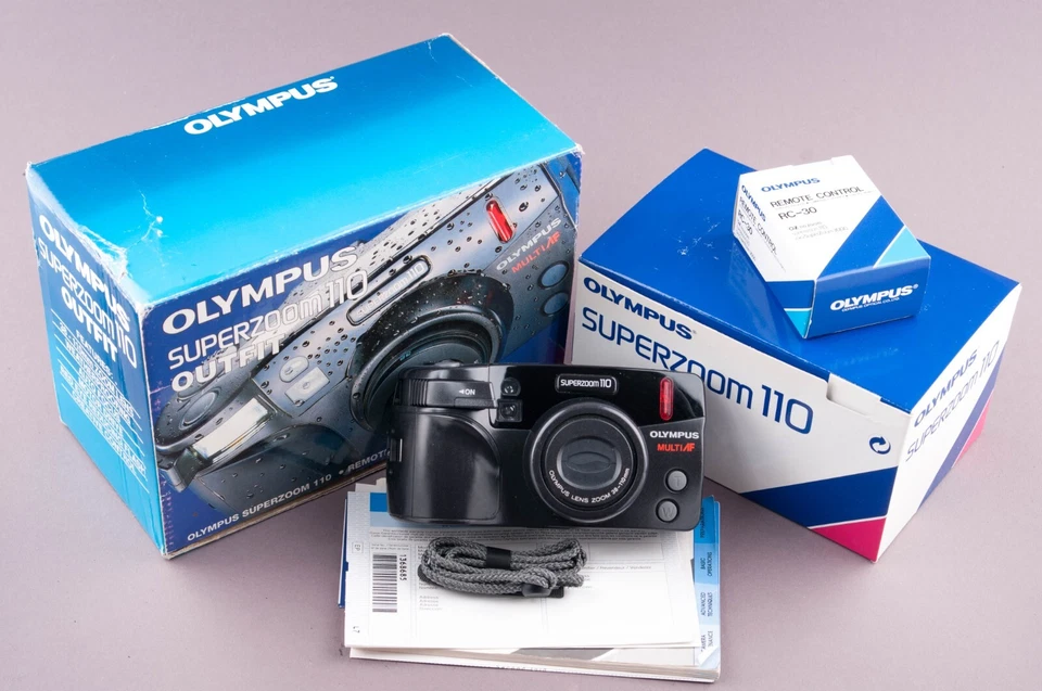 Olympus Superzoom 110 Point & Shoot Film Camera BOX - Image 1 of 4