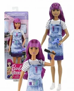 Barbie Careers Fashion Doll 12" Salon Stylist Purple Hair Accessories Sealed Box - Picture 1 of 1