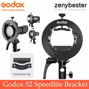 US Godox S2 Bowens Mount Flash S-type Holder Bracket for Godox V1 V860II AD200 - Picture 1 of 22