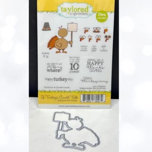 Taylored Expressions IF TURKEYS COULD TALK Thanksgiving Rubber Stamps Die - Picture 1 of 1