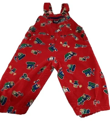 Mono de colección OSHKOSH B’GOSH rojo Vestbak construcción pana 24 meses Foto 1 de 4