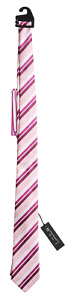 Uomo Venetio Purple Pink Striped Hand Made Premium Microfiber Woven  Men's Tie