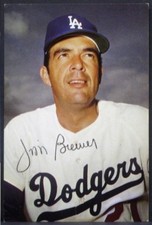 1971 Ticketron Jim Brewer - Los Angeles Dodgers Player of the Week - Very Good