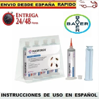 MAXFORCE WHITE 30GR. Gel matar CUCARACHAS. PROFESIONAL! BAYER Original! 1 tubo.  - Imagen 1 de 2