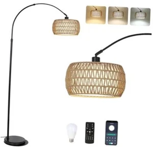 Arc Floor Lamps for Living Room with 3 Color Temperatures, Black Bohemian - Picture 1 of 7