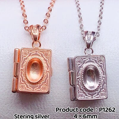 Colgante plata 925 ajuste vacío, hágalo usted mismo ajuste en blanco, Foto 1 de 4