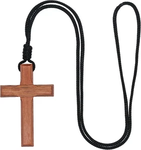 Wood Cross on Cord - Picture 1 of 12