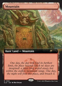 [MTG] Mountain (Foil) (Extended Art) (1366) (SLD) NM - Picture 1 of 1
