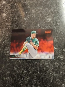 2021 Topps Stadium Club Chrome Chris Bassitt Red Refractor # 2/5  Athletics - Picture 1 of 2