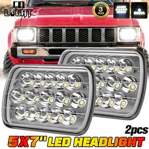 2x 5x7" 7x6" LED Headlight For Toyota 1983-1994 Pickup Hardbody Truck Hi/Lo Beam - Picture 1 of 17