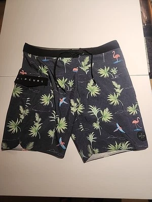Rip Curl Surf Board Shorts Mens Size 36 Hawiian Theme - Image 1 of 3