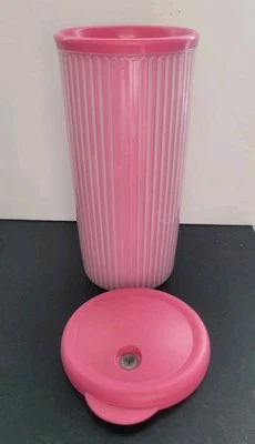 Tupperware 3329 Double Wall Insulated 24 oz PINK Travel Tumbler w/4185 Lid - Image 1 of 4