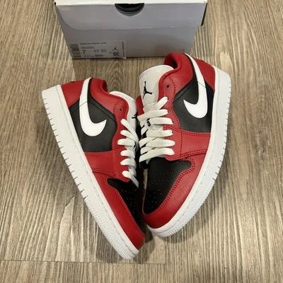 Size 7W / 5.5 Men- Wmns Air Jordan 1 Low Chicago Flip Gym Red DC0774 603 New - Image 1 of 4
