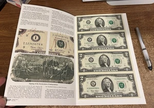 BUREAU OF ENGRAVING & PRINTING Uncut Sheet of $2 Bills SERIES 2003 Jefferson - Picture 1 of 4