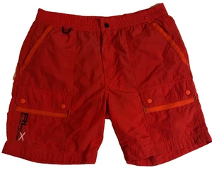 Vintage Y2K Ralph Lauren RLX Cargo Swim Board Short Nylon Orange Men Large Logo - Picture 1 of 6
