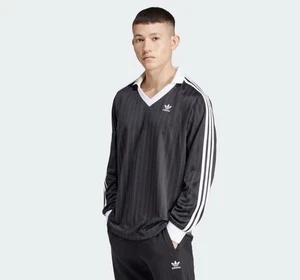 Adidas Originals Trefoil Retro Pique Shirt Black White IZ4808 Men's Small NWT - Picture 1 of 6